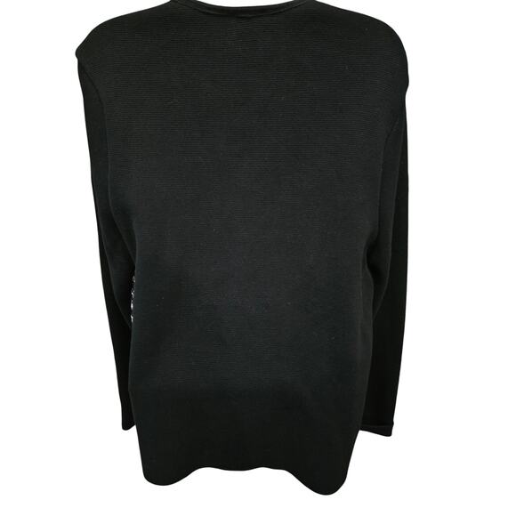 Chicos size 2 (L)  NWOT twill brown black shaket metallic strands career casual - Picture 2 of 6